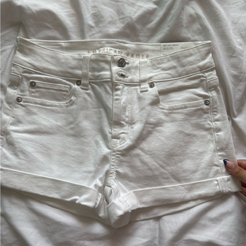 American Eagle Outfitters Women's White Denim Shorts
